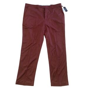 Men's velvet Oxblood dress pants, Slacks for Men - 42/32 - long pants, maroon